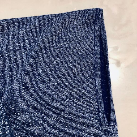 Grace Elements Woman's Blue / Silver Knit Top 2X - Picture 13 of 14